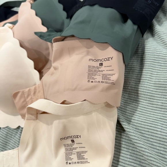 Scalloped Edge Nursing Bra Set - Cream, Oyster, Sage, Black - Picture 3 of 8